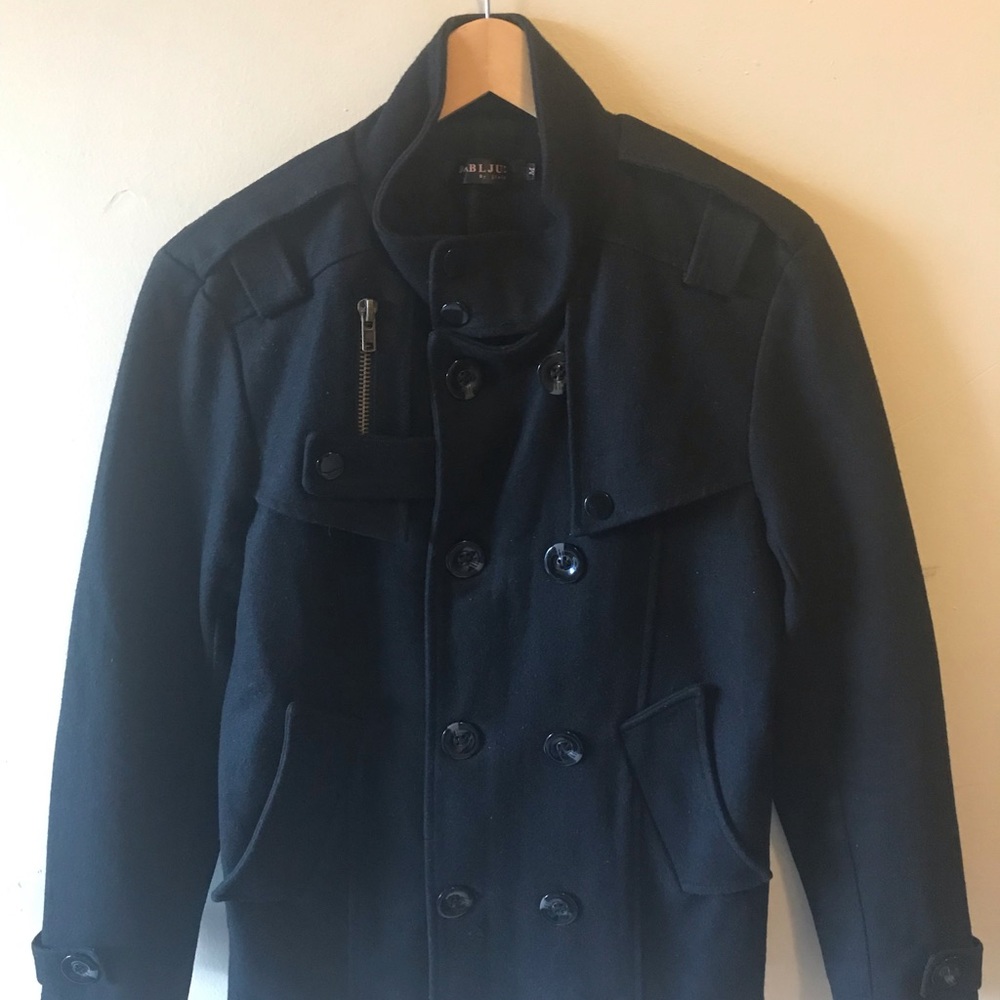 Doublju Men’s Peacoat